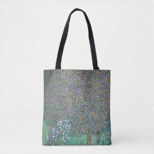 Gustav Klimt - Rosebushes under the Trees Tote Bag