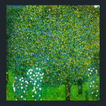 Gustav Klimt Roses Under The Pear Tree Poster<br><div class="desc">Gustav Klimt Roses Under The Pear Tree poster. Oil on canvas from 1905. A beautiful painting from Austrian artist Gustav Klimt. One of Klimt’s gorgeous landscapes which blended impressionist and art nouveau tendencies, this work combines Klimt’s love of flowers and fruit trees with vibrant greens and yellows. A great art...</div>