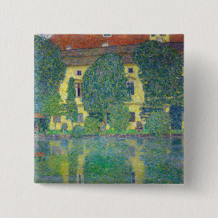 Gustav Klimt - Schloss Kammer am Attersee III 15 Cm Square Badge