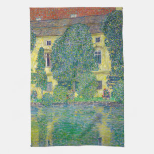 Gustav Klimt - Schloss Kammer am Attersee III Tea Towel