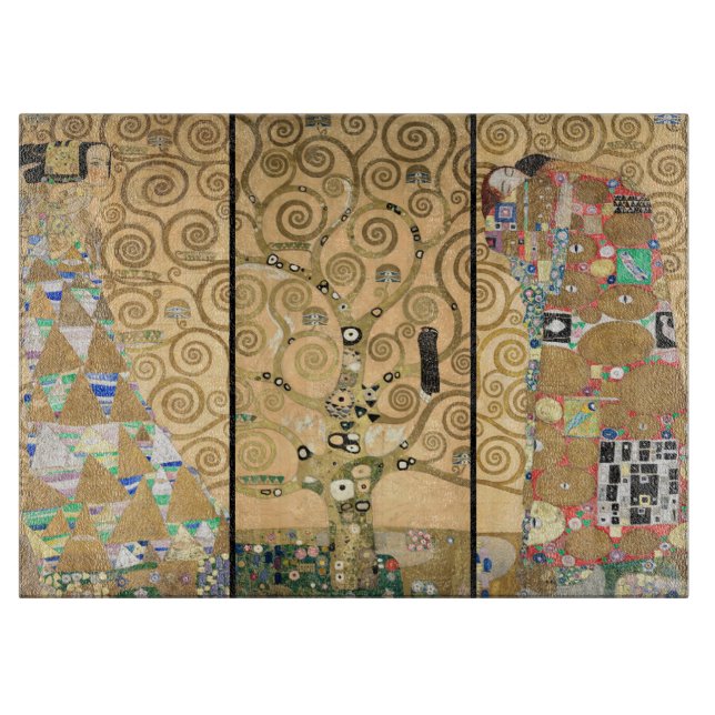 Gustav Klimt - Stoclet Frieze Tree of Life Cutting Board (Front)