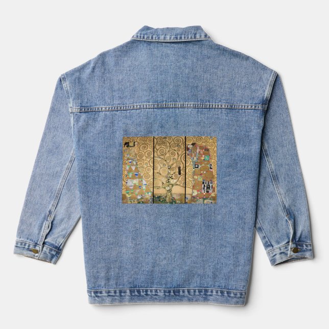 Gustav Klimt - Stoclet Frieze Tree of Life Denim Jacket (Back)
