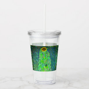 Gustav Klimt Sunflower Acrylic Tumbler