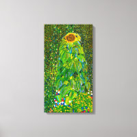 Gustav Klimt Sunflower Canvas Poster