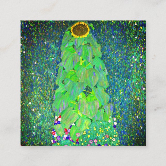 Gustav Klimt Sunflower Enclosure Card (Front)