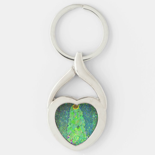 Gustav Klimt Sunflower Key Ring (Front)