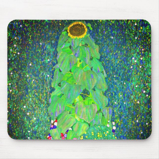 Gustav Klimt Sunflower Mouse Pad (Front)