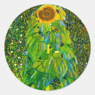 Gustav Klimt Sunflower Stickers