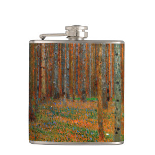 Gustav Klimt - Tannenwald Pine Forest Hip Flask