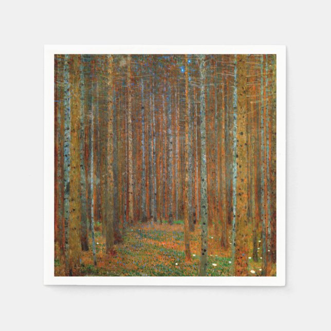 Gustav Klimt - Tannenwald Pine Forest Napkin (Front)