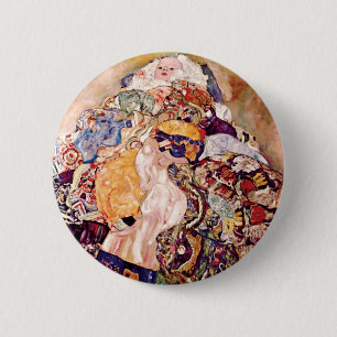 Gustav Klimt - The Baby Cradle - Newborn 6 Cm Round Badge