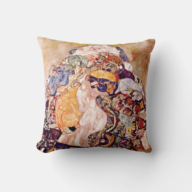 Gustav Klimt - The Baby Cradle - Newborn Cushion (Front)