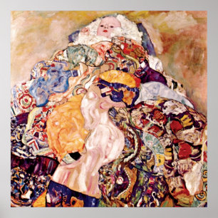 Gustav Klimt - The Baby Cradle - Newborn Poster
