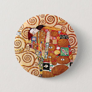 Gustav Klimt - The Embrace - Fine Art Painting 6 Cm Round Badge