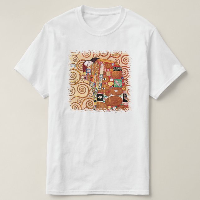 Gustav Klimt - The Embrace - Fine Art Painting T-Shirt (Design Front)