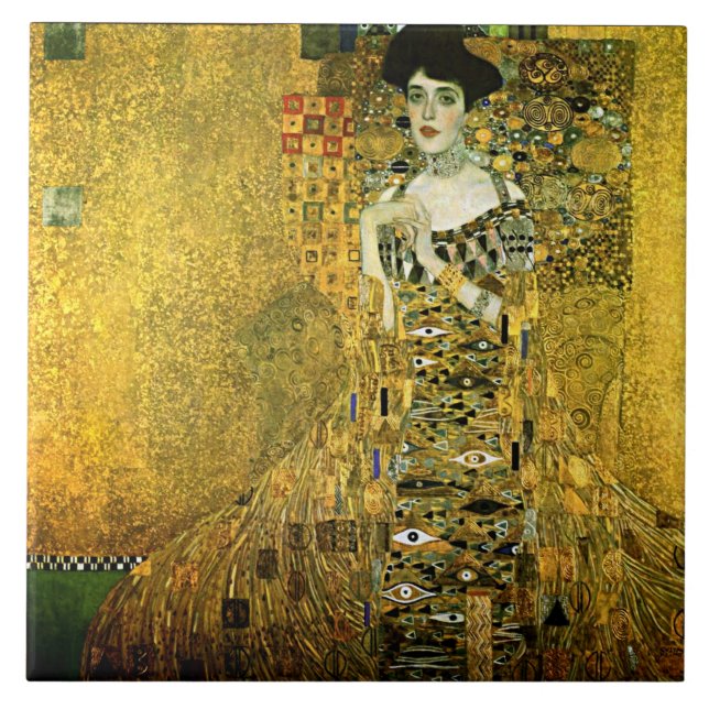Gustav Klimt The Golden Lady Ceramics Tile (Front)