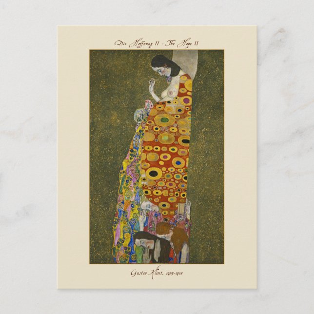 Gustav Klimt The Hope II 1907-1908 Postcard (Front)