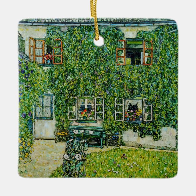 Gustav Klimt - The House of Guardaboschi Ceramic Ornament (Front)