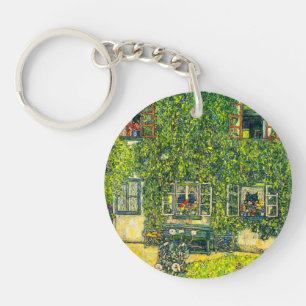 Gustav Klimt The House of Guardaboschi Key Ring