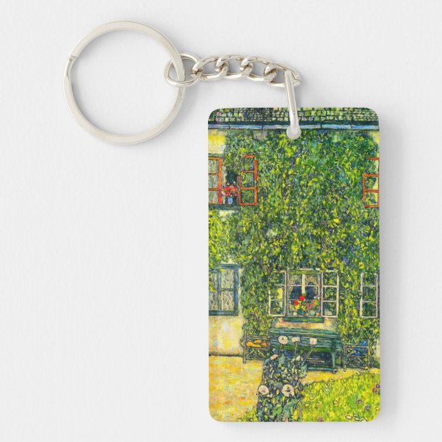 Gustav Klimt The House of Guardaboschi Key Ring (Front)