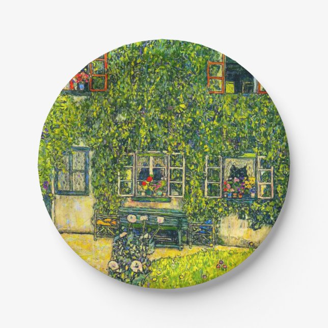 Gustav Klimt The House of Guardaboschi Paper Plate (Front)