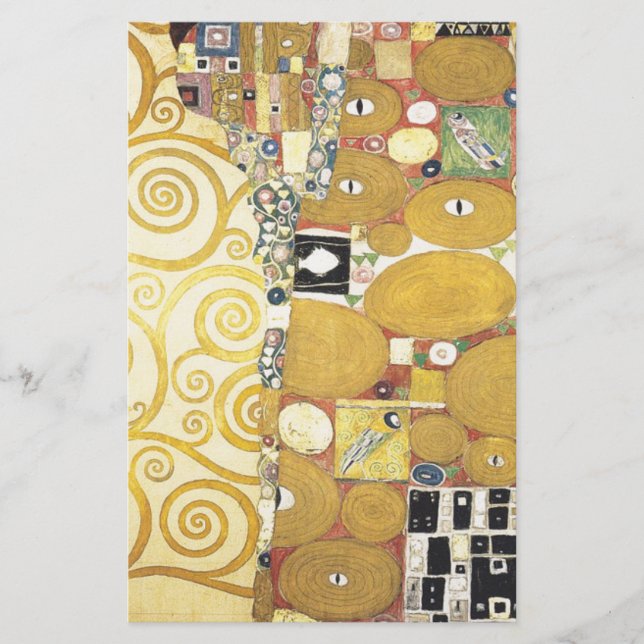 Gustav Klimt - The Hug - Classic Artwork Stationery (Front)