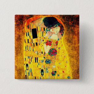 Gustav Klimt The Kiss 15 Cm Square Badge