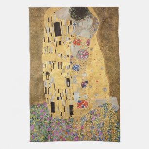 Gustav Klimt The Kiss, 1907-08 Tea Towel