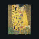 GUSTAV KLIMT - The kiss 1907 Fleece Blanket<br><div class="desc">GUSTAV KLIMT - The kiss 1907
Oil and gold foil on canvas</div>