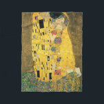 GUSTAV KLIMT - The kiss 1907 Fleece Blanket<br><div class="desc">GUSTAV KLIMT - The kiss 1907
Oil and gold foil on canvas</div>