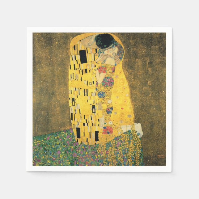 GUSTAV KLIMT - The kiss 1907 Napkin (Front)