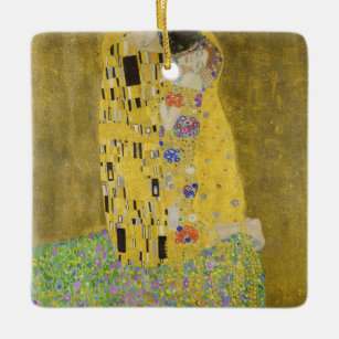 Gustav Klimt - The Kiss Ceramic Ornament