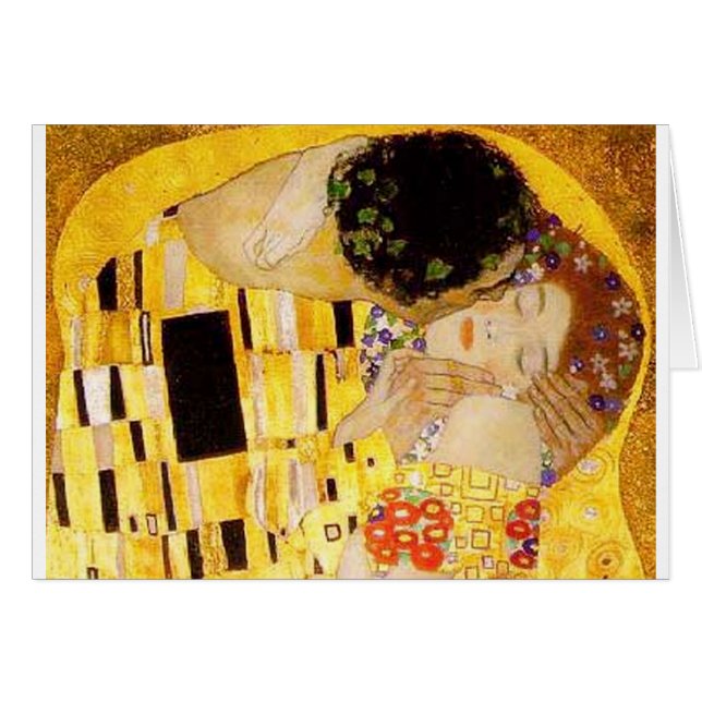 Gustav Klimt The Kiss Classic Painting (Front Horizontal)