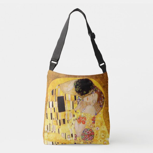 Gustav Klimt The Kiss Classic Painting Crossbody Bag (Front)