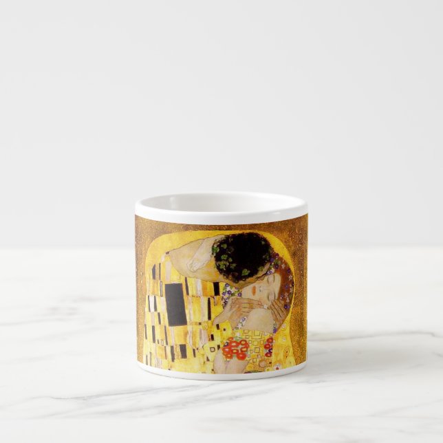 Gustav Klimt The Kiss Classic Painting Espresso Cup (Front)
