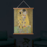 Gustav Klimt The Kiss Classic Painting Hanging Tapestry<br><div class="desc">Gustav Klimt's "The Kiss" is undoubtedly one of the most iconic and revered paintings of the early 20th century, epitomising the Art Nouveau movement with its intricate details and gold leaf accents. The artwork depicts a loving couple, a man and a woman, locked in a tender kiss against a backdrop...</div>