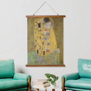 Gustav Klimt The Kiss Classic Painting Hanging Tapestry