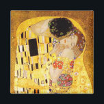 Gustav Klimt The Kiss Classic Painting Magnet<br><div class="desc">Gustav Klimt The Kiss Gustav Klimt used real gold in his beautiful work of art nouveau women and decorative art. This Klimt painting was called "The Kiss" and is the most well-known art nouveau work he ever painted. The Gustav Klimt painting is of an art nouveau woman and man in...</div>