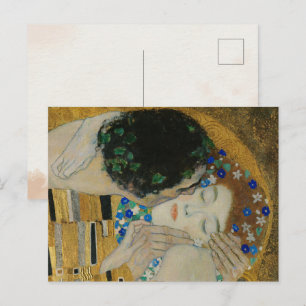 Gustav Klimt The Kiss Classic Painting Postcard