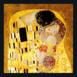 Gustav Klimt The Kiss Classic Painting Poster<br><div class="desc">Gustav Klimt The Kiss Gustav Klimt used real gold in his beautiful work of art nouveau women and decorative art. This Klimt painting was called "The Kiss" and is the most well-known art nouveau work he ever painted. The Gustav Klimt painting is of an art nouveau woman and man in...</div>