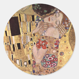 Gustav Klimt ~ the Kiss Classic Round Sticker