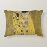 Gustav Klimt - The Kiss Decorative Cushion<br><div class="desc">The Kiss / Der Kuss - Gustav Klimt in 1907-1908</div>