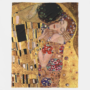 Gustav Klimt: The Kiss (Detail) Fleece Blanket