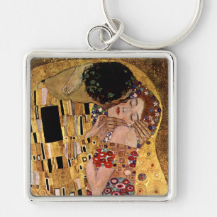 Gustav Klimt: The Kiss (Detail) Key Ring