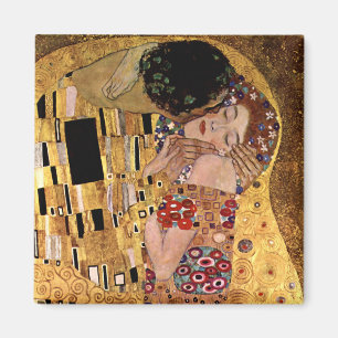 Gustav Klimt: The Kiss (Detail) Magnet