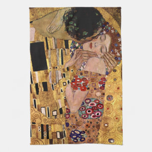 Gustav Klimt: The Kiss (Detail) Tea Towel