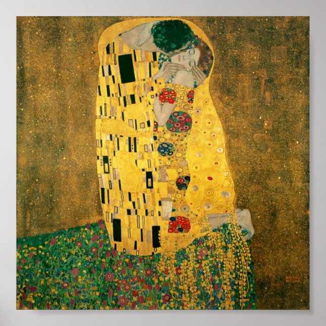Gustav Klimt  - The Kiss (El Beso, Le Baiser) Poster (Front)