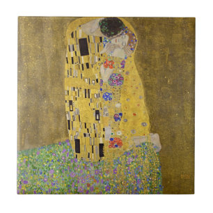 Gustav Klimt The Kiss Fine Art Ceramic Tile