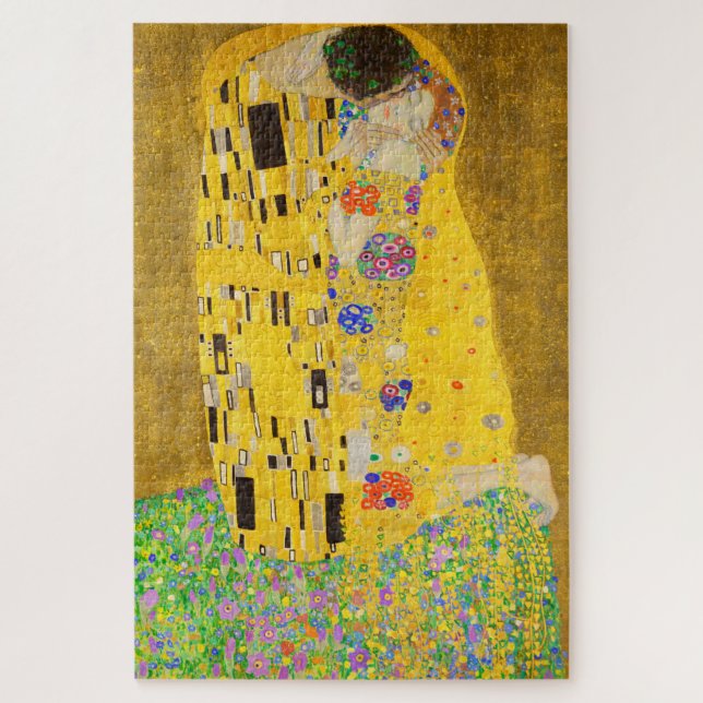 Gustav Klimt The Kiss Fine Art Jigsaw Puzzle (Vertical)
