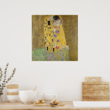 Gustav Klimt The Kiss Fine Art Poster 